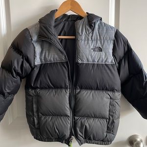 Reversible North Face Boy’s puffy jacket